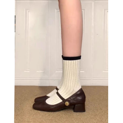 Damen Ballerinas Leder Elegantes Design