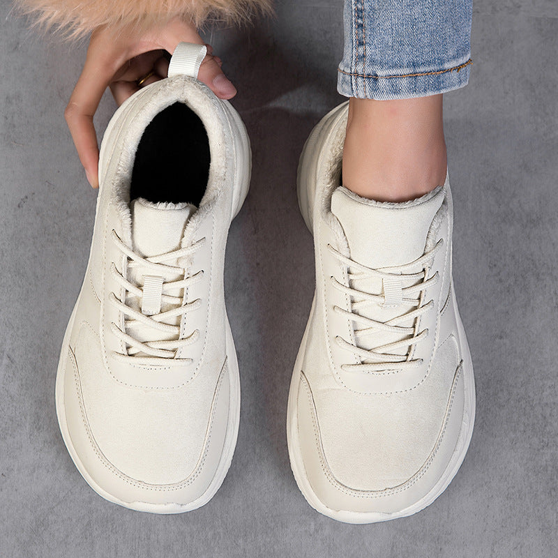 Damen Sneaker Warm Bequem Freizeitschuhe