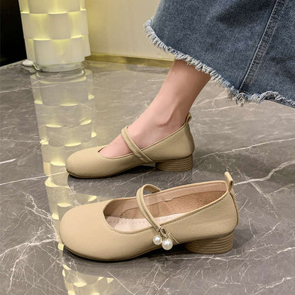 Damen Ballerinas Elegante Perlen Details - Norvielle