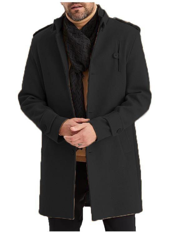 Herren Übergangsmantel Modern Stehkragen Elegant
