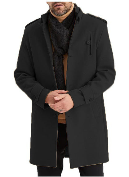 Herren Übergangsmantel Modern Stehkragen Elegant
