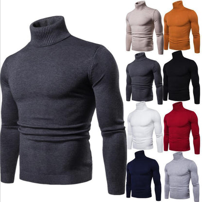Herren Rollkragenpullover Merinowolle Elegantes Design
