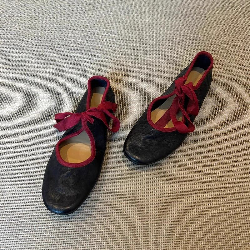 Damen Ballerinas Leder