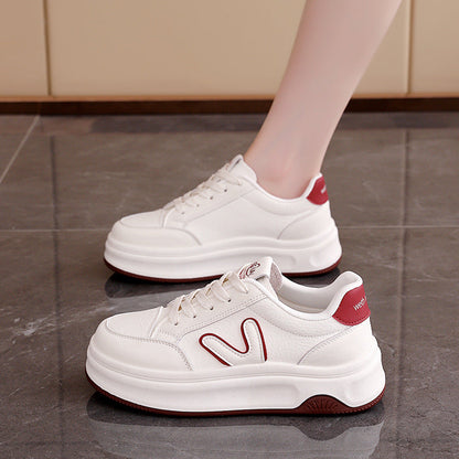 Damen Sneaker Hoch Atmungsaktives Obermaterial Dickes Profil