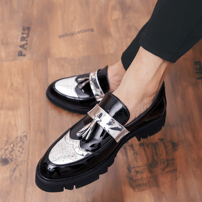 Damen Mokassins Elegante Quasten Glänzend