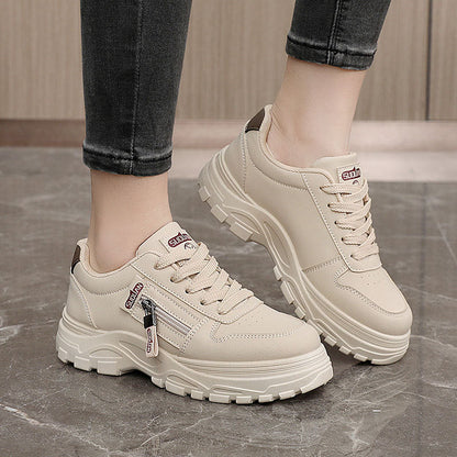 Damen Chunky Sneaker Rutschfest Reißverschluss