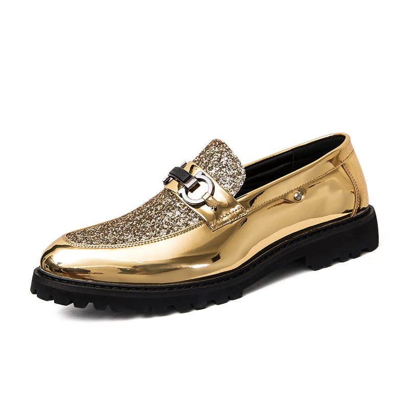 Damen Mokassins Glitzer Schuhe Elegant