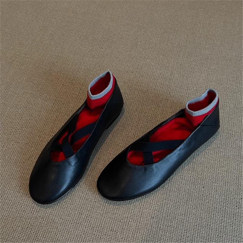 Damen Ballerinas Elastisch Weiches Innenfutter Bequem