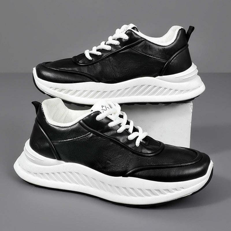 Damen Sneaker Leder Weich Dämpfung Bequem
