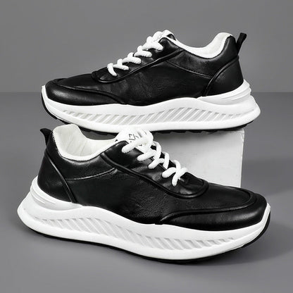 Damen Sneaker Leder Weich Dämpfung Bequem