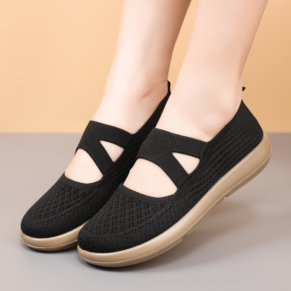 Damen Slip-On Schuhe Elastisch Bequem Komfortschuhe - Norvielle