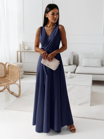 Damen Minikleid Wickelkleid V-Ausschnitt Elegantes Design