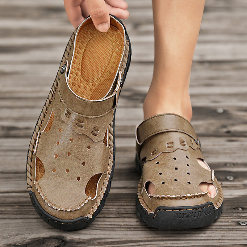 Damen Ledersandalen Atmungsaktives Leder