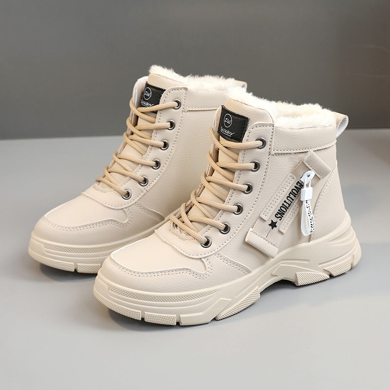 Damen High- Sneaker Warmfleece Rutschfest