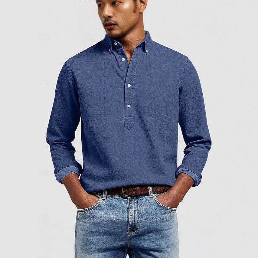 Herren Langarmhemd Slim Fit Moderner Kragen - Norvielle
