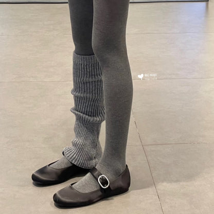 Damen Ballerinas Bequem Schnalle Elegantes Leder