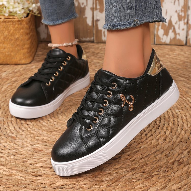 Damen Sneaker Weich Glänzend Sportlich