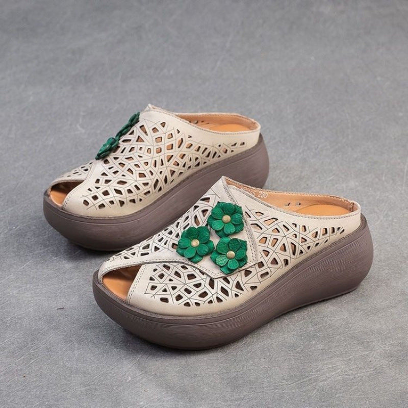 Damen Clogs Atmungsaktives Blumenmuster Bequem