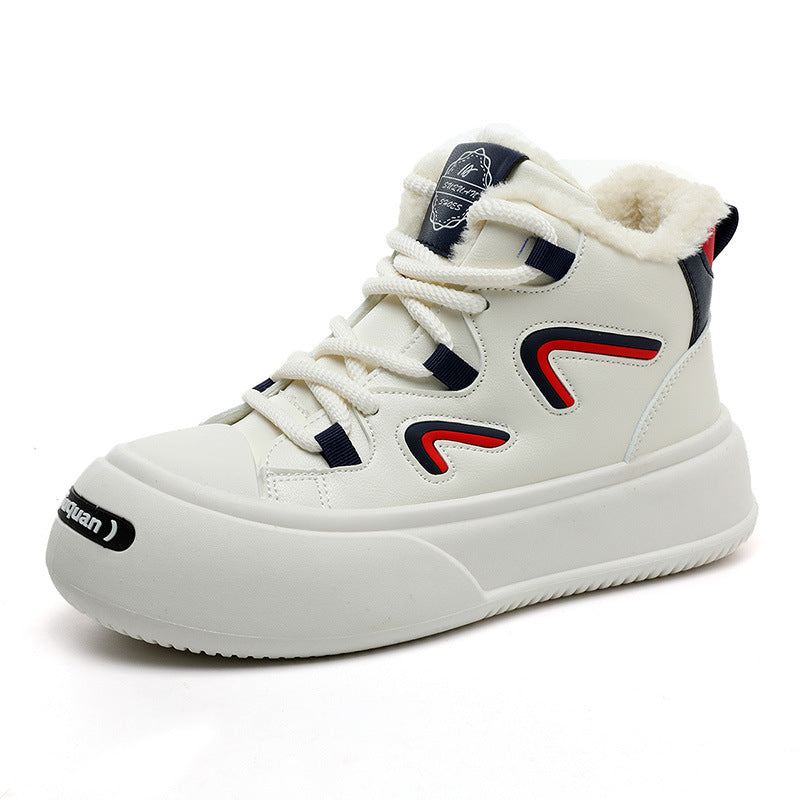 Damen Hoch Sneaker Flauschig Innenfutter Modisch