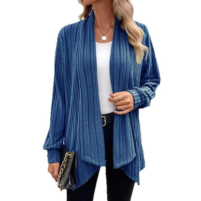Damen Strickjacke Offener Schnitt Moderner Look