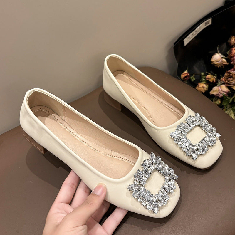 Damen Ballerinas Glitzer Schmuck Detail Elegantes Design