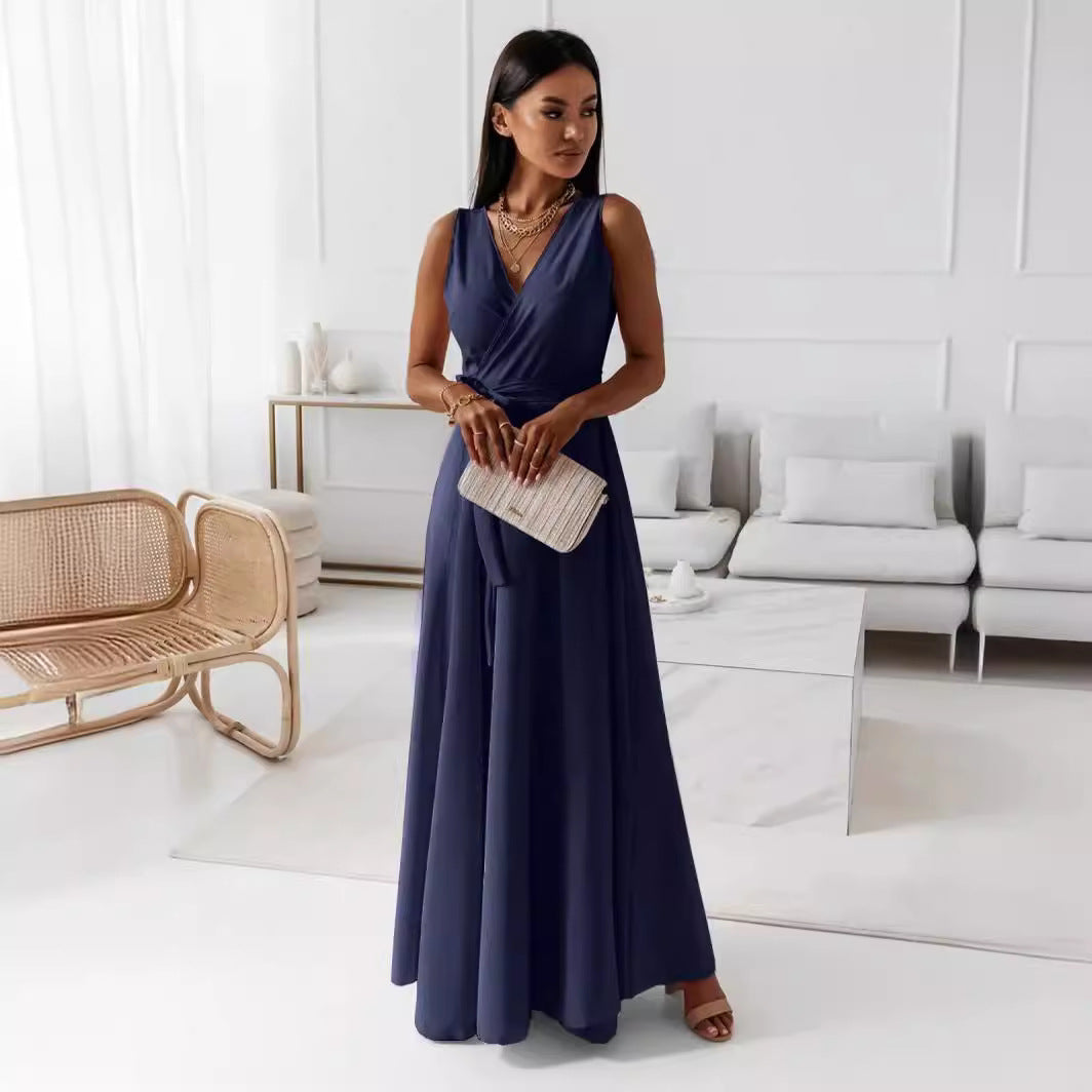 Damen Minikleid Wickelkleid V-Ausschnitt Elegantes Design
