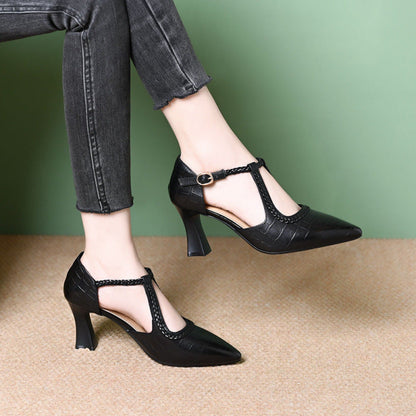 Damen High Heel Pumps Riemen Elegant