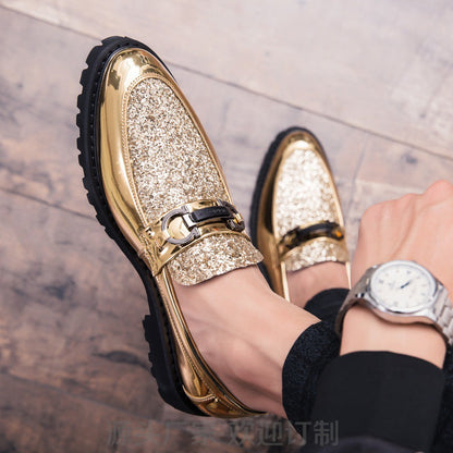 Damen Mokassins Glitzernde Schuhe Elegant