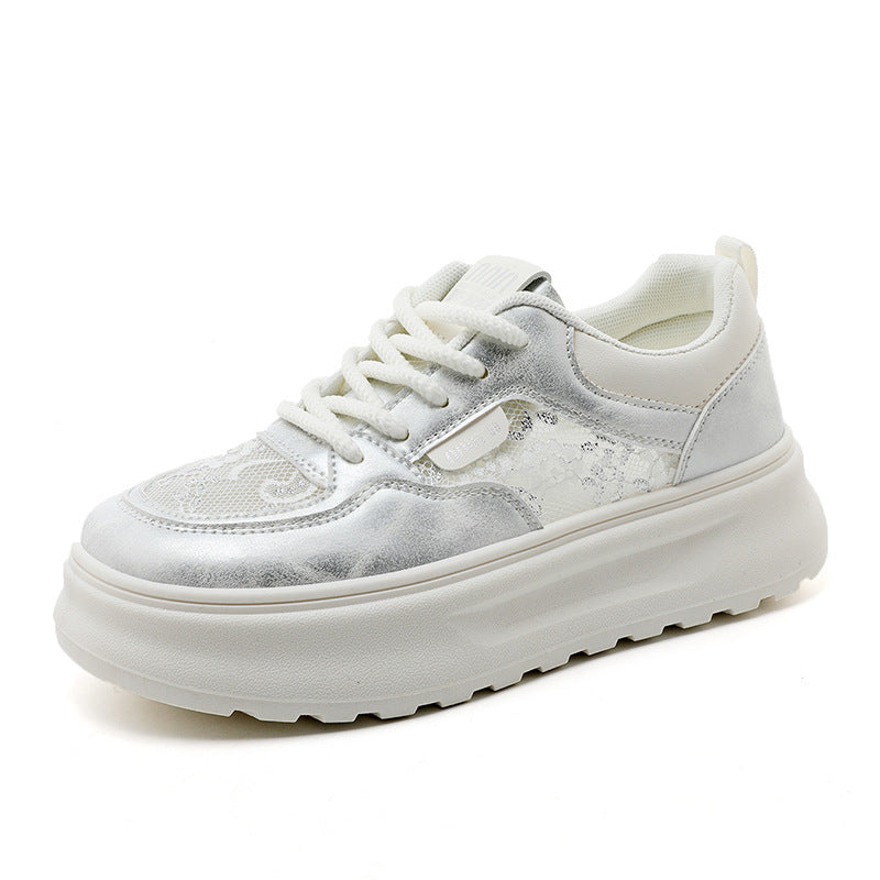 Damen Sneaker Chunky Bequem Mesh Schwarz - Norvielle