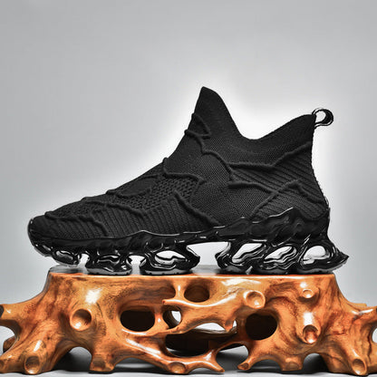 Damen Sneaker Strick Rutschfest Komfortabel