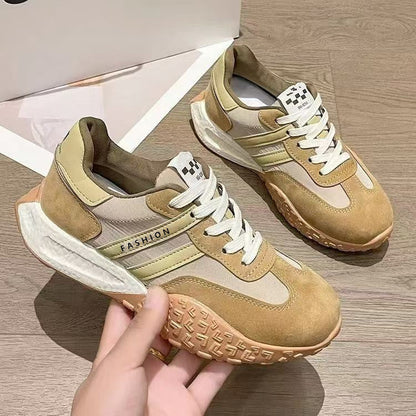 Damen Sneaker Sportlich Veloursleder