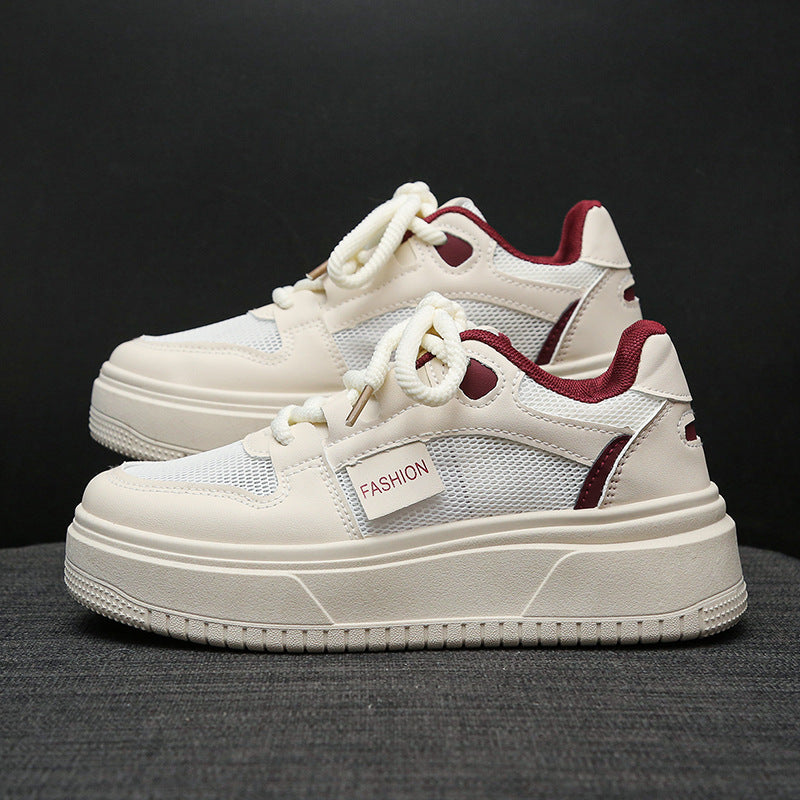 Damen Plattform Sneaker Atmungsaktives Mesh