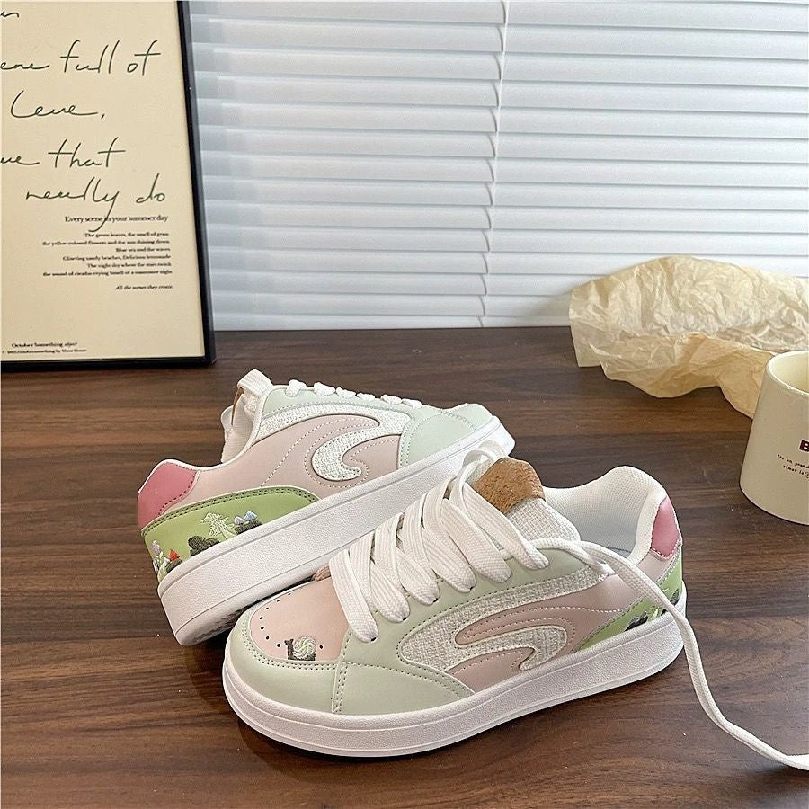 Damen Sneaker Weiches Blumenmuster