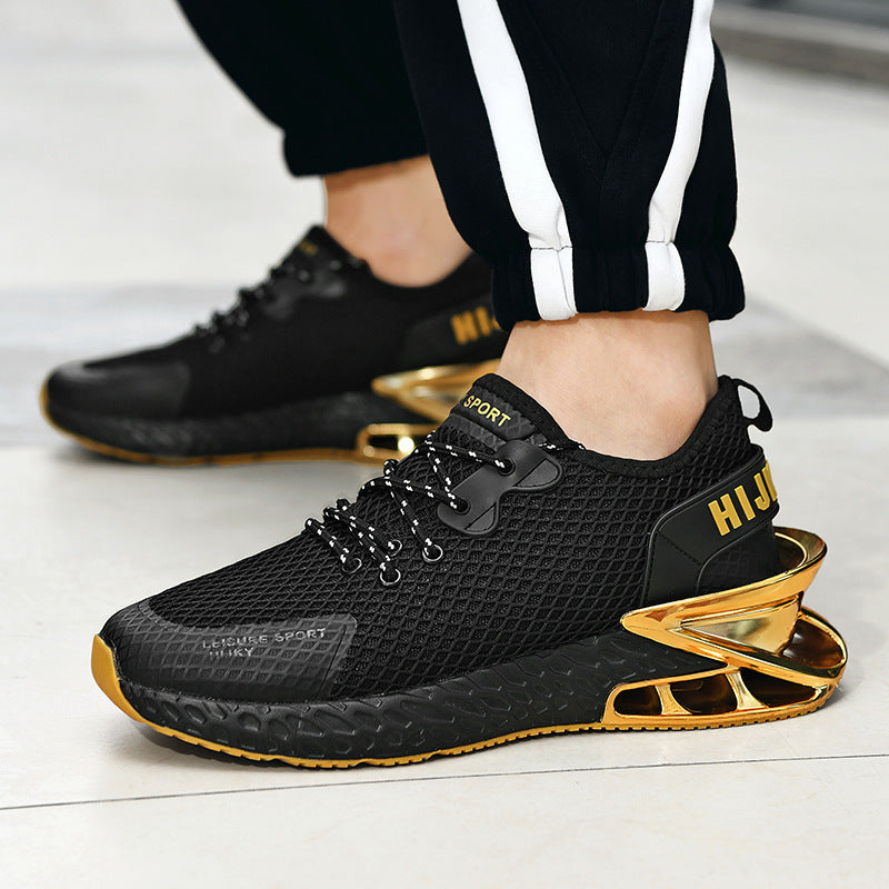 Damen Sneaker Sportlich Luftdämpfend Schwarz - Norvielle