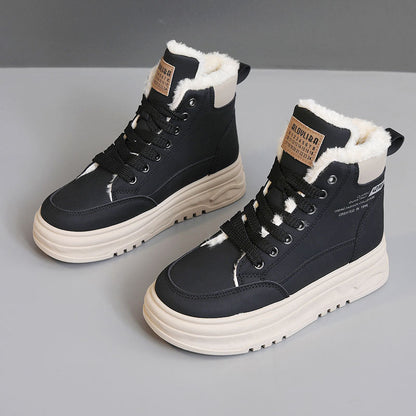 Damen High- Sneaker Warmes Fleece Rutschfest