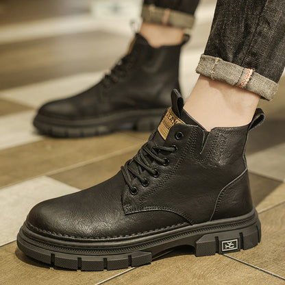 Damen Lederstiefeletten Rutschfest