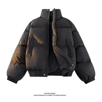 Damen Daunenjacke Warm Hocher Kragen Elegant