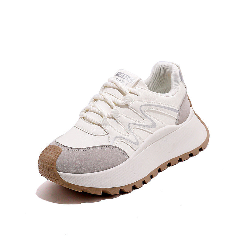 Damen Plateau Sneaker Bequem Modern