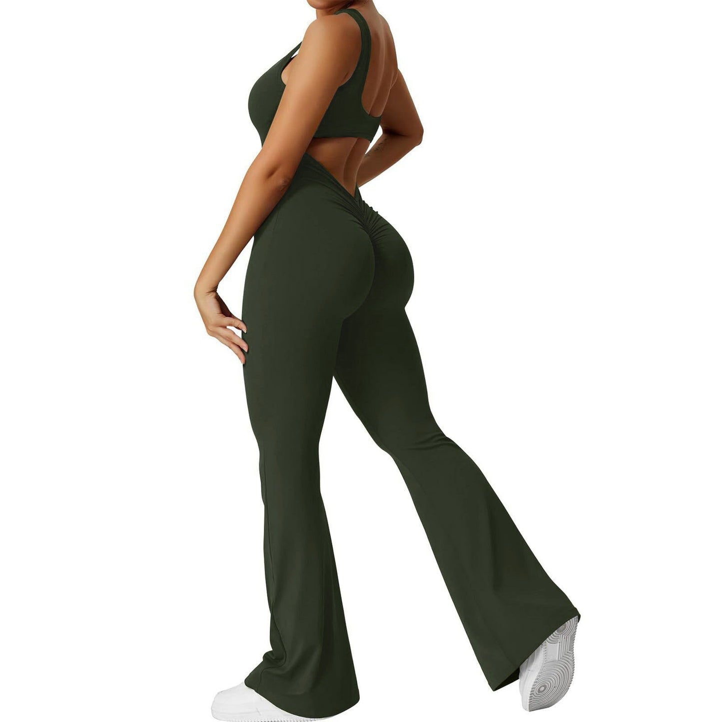 Damen Jumpsuit Rückenfrei Flare Style Sommer