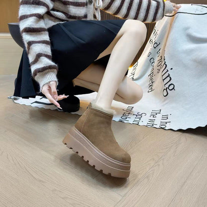 Damen Plateauschuhe Hoch Chunky Bequem