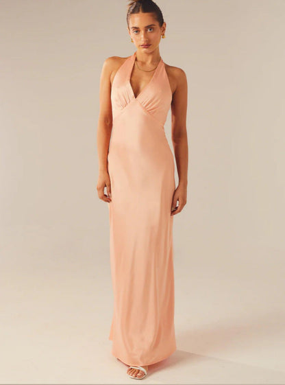 Damen Wickelkleid V-Ausschnitt Slim Fit Elegantes