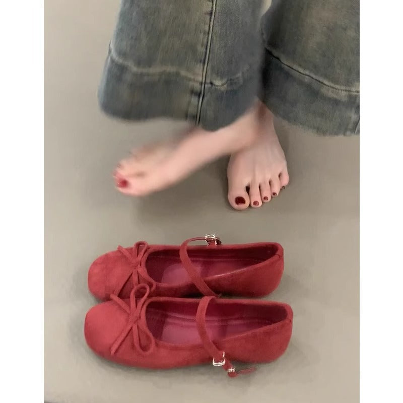 Damen Ballerinas Elegant mit Riemen Komfort Fußbett