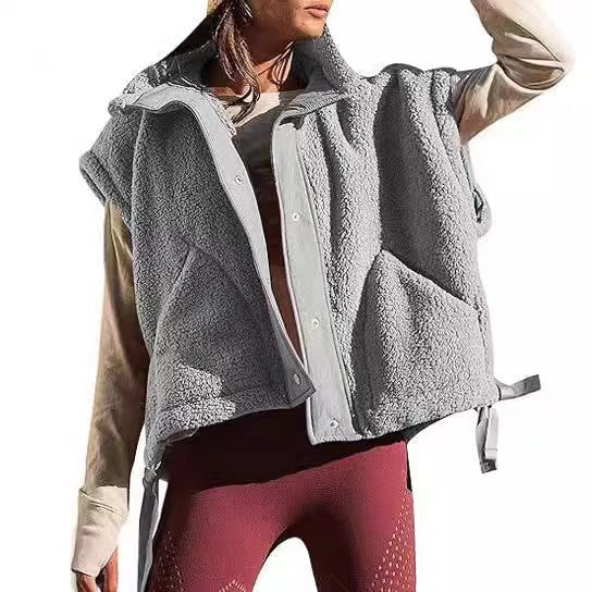 Damen Teddyweste Weich Modern
