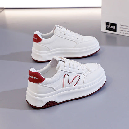 Damen Sneaker Hoch Atmungsaktives Obermaterial Dickes Profil