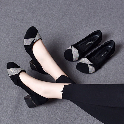 Damen Ballerinas Glitzer Komfortschuhe
