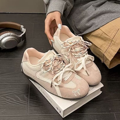 Damen Sneaker Atmungsaktiv Apfelmotiv Sportlich - Norvielle