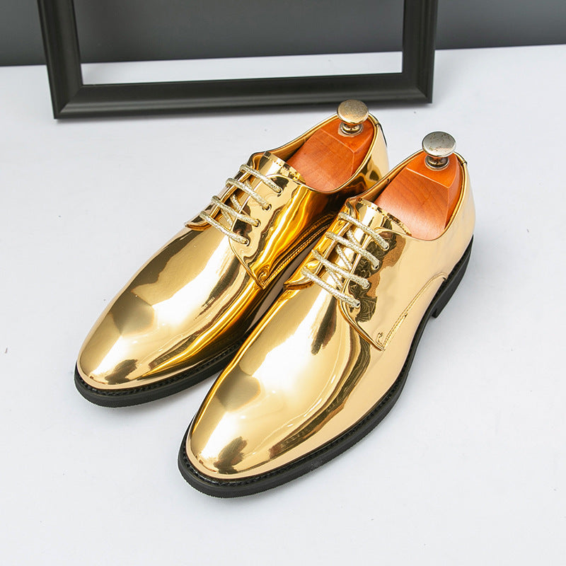 Damen Schnürschuhe Glänzend Leder