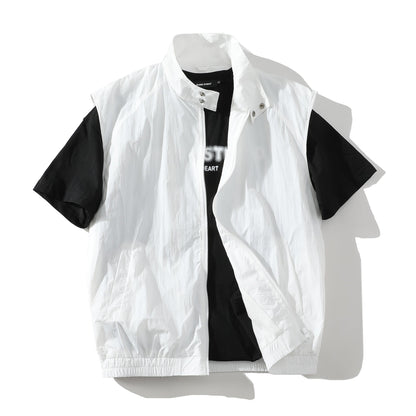 Herren Ärmellose Jacke Sportlich Trendy