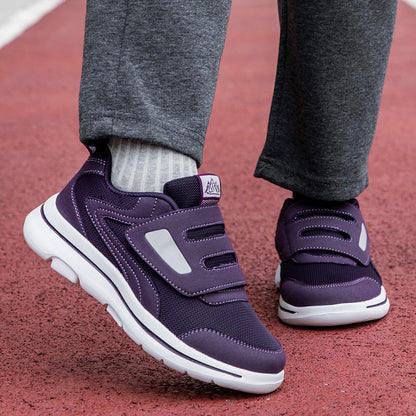 Damen Sneaker Atmungsaktiv Klettverschluss Freizeitschuhe