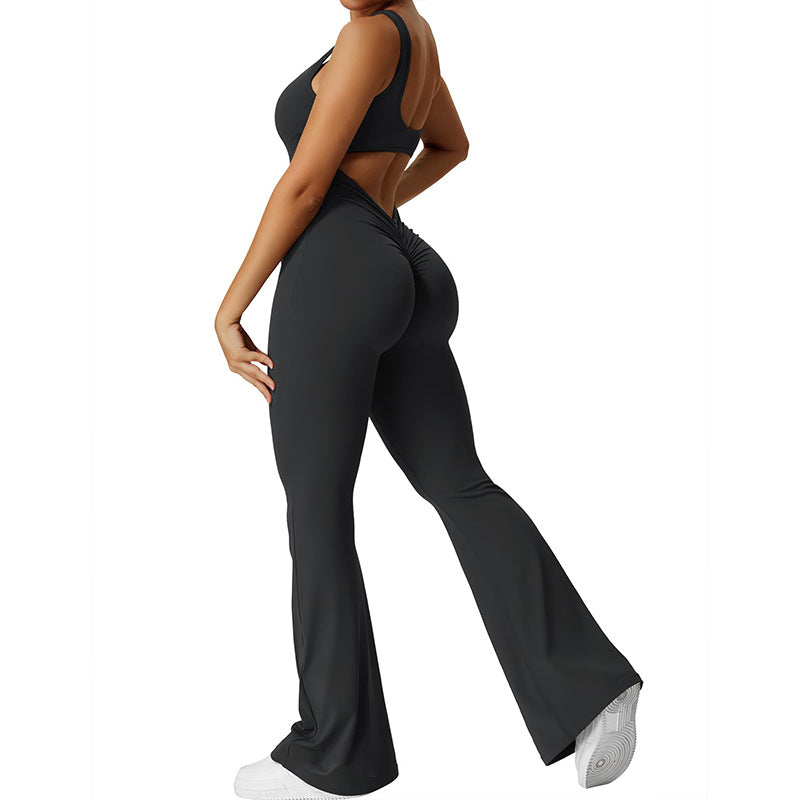 Damen Jumpsuit Rückenfrei Flare Style Sommer - Norvielle